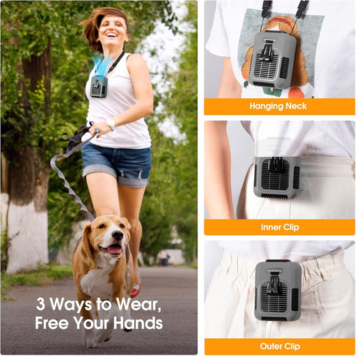 40Hours Cooling-Waist Fan Rechargeable,Urltra-Light Personal Wearable Air Conditioner under Shirt Fan & Lanyard,8000Mah Belt Clip on Waist Portable Cooling Fans,Portable Body Fans That Blow Cold Air