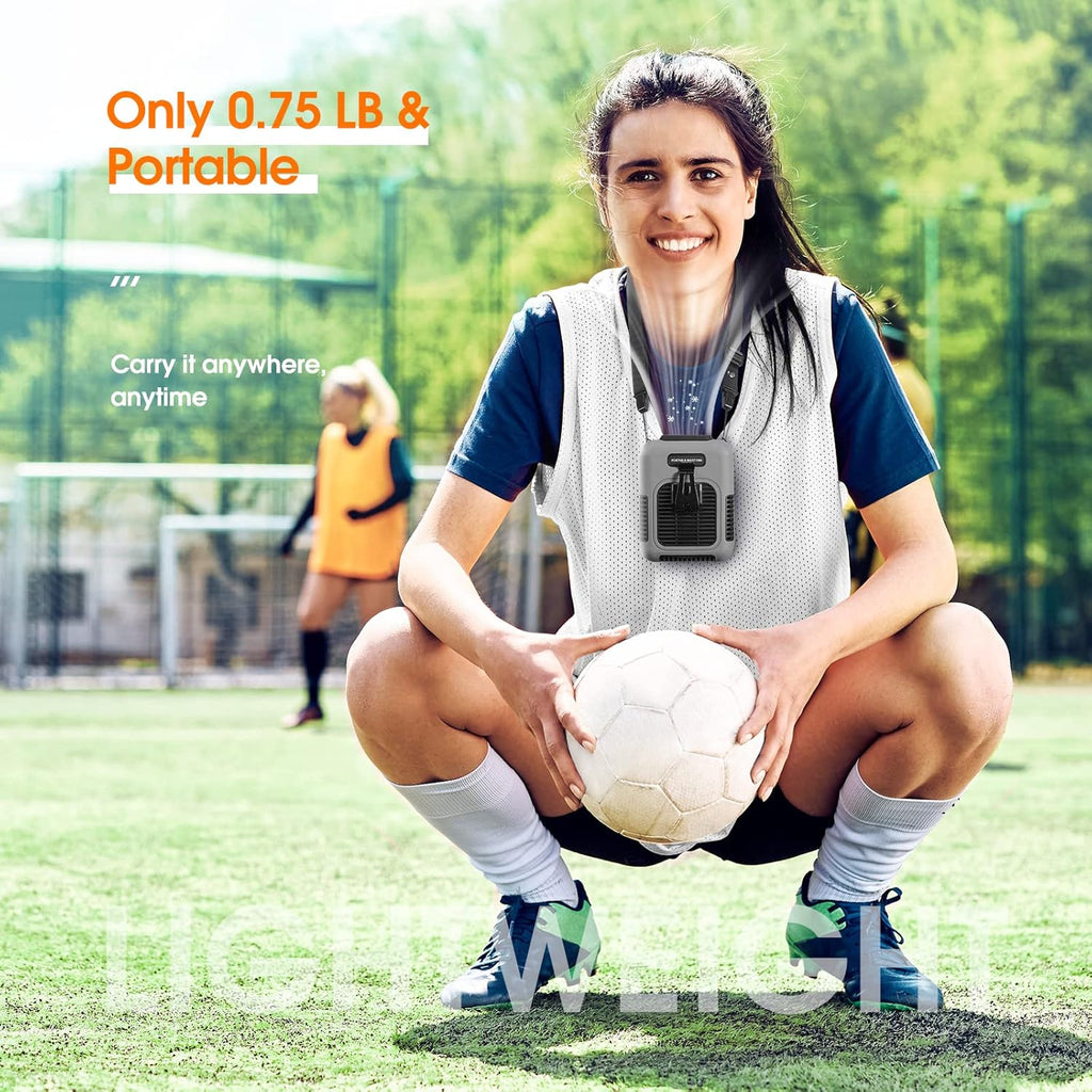40Hours Cooling-Waist Fan Rechargeable,Urltra-Light Personal Wearable Air Conditioner under Shirt Fan & Lanyard,8000Mah Belt Clip on Waist Portable Cooling Fans,Portable Body Fans That Blow Cold Air