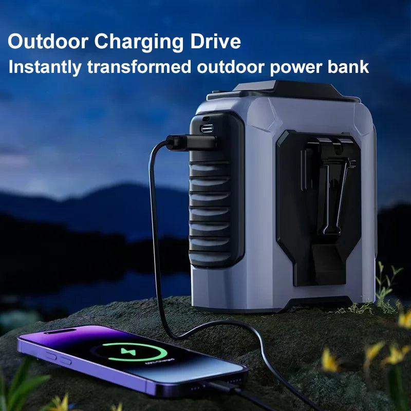 NEW Extra-Large Battery Waist Fan Wearable Waist Fan Light Hands-Free Cooling for Outdoor Jobsite Travel Long Range for Outdoor