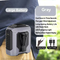 NEW Extra-Large Battery Waist Fan Wearable Waist Fan Light Hands-Free Cooling for Outdoor Jobsite Travel Long Range for Outdoor